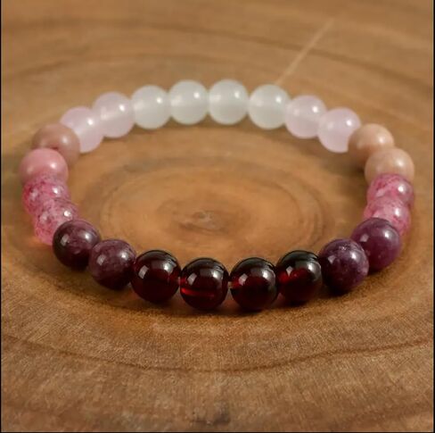 سلة عيد الفصح الحشوات الحب سوار الكريستال الطاقة للنساء العقيق، الكوارتز، الكوارتز الوردي، هدايا حجر القمر الرودونيت لأساسيات حشو بيض عيد الفصح، عيد ميلاد، شفاء سوار الأحجار الكريمة هدية لها in Kuwait