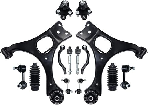 Control Arm, Replacement For Control Arm with Ball Joint Sway Bar Tie Rod Boot Suspension Kit Compatible With 2006-2011 Honda Civic - 14 Pcs in Saudi Arabia