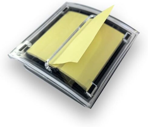 Pop Up Sticky Note Dispenser (3x3 Inch) - Transparent Top & Black Base, Post It Note Holder for School/Office/Home/Store in Kuwait