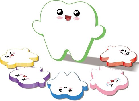 6 Set Dental Assistant Sticky Notes 2.36 x 3.07 inch Tooth Shaped Memoeo Pad 300 Page Nurse Practitioner Tools Funny Dental Hygienist Team Office Clinic Stationery of Women Nurse Clinic in Saudi Arabia