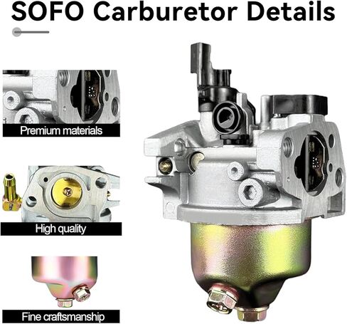 SOFO 208CC 212CC OHV Carburetor for Troy-Bilt Cub Cadet RT65 Tiller 951-12785 751-12785 for Champion 46558 Generator for MTD 170-C0A 170-T0 170-TU and Yard-Man 24A-67M3001 Leaf blower w/Spark Plug in Kuwait