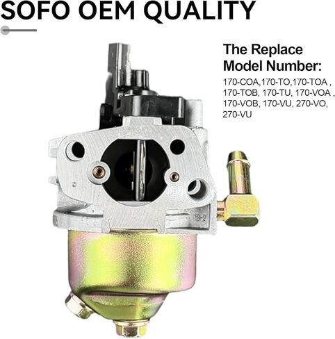SOFO 208CC 212CC OHV Carburetor for Troy-Bilt Cub Cadet RT65 Tiller 951-12785 751-12785 for Champion 46558 Generator for MTD 170-C0A 170-T0 170-TU and Yard-Man 24A-67M3001 Leaf blower w/Spark Plug in Kuwait