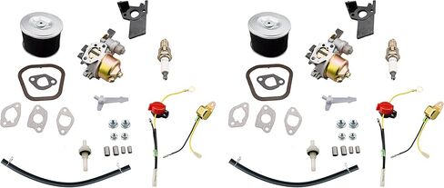 JJing 2 Pack Adjustable Carburetor Air Filter Kit for Honda GX160 GX200 GX140 Harbor Freight 212 173 R210 Engine Go Kart Champion Generac 163cc 196cc 208cc 212cc Engine Power Equipment in Kuwait