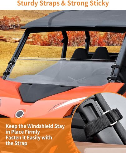 Clear Hard Coat Poly Half Windshield for CFMOTO ZForce 950 Sport & Sport-4/ 950 Trail/800 Trail 2023-2025 Accessories, Heavy Duty Polycarbonate Windscreen Scratch Resistant Front Half Window in Saudi Arabia
