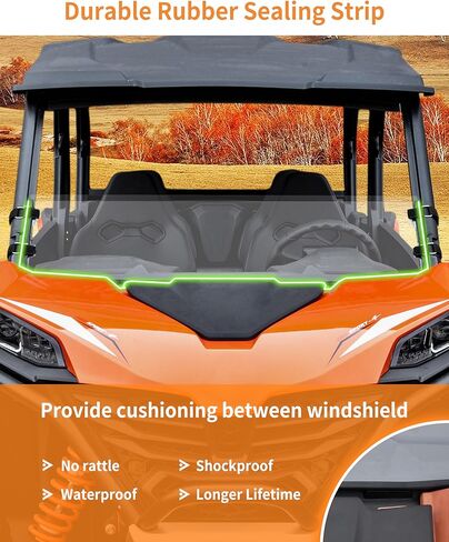 Clear Hard Coat Poly Half Windshield for CFMOTO ZForce 950 Sport & Sport-4/ 950 Trail/800 Trail 2023-2025 Accessories, Heavy Duty Polycarbonate Windscreen Scratch Resistant Front Half Window in Saudi Arabia
