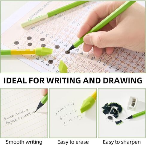 #2 HB Pencils, Bulk 40 Pack, Pre-Sharpened with Eraser, 3.2mm Thick Break-Resistant Lead, Black Wood Pencils for School, Classroom & Office Supplies in Kuwait