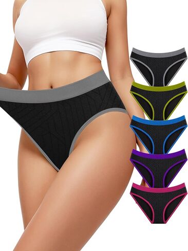 Women‘s Low Rise Briefs, Color Block Seamless Soft & Breathable 4-Pack in Saudi Arabia