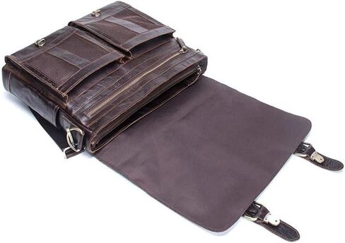 Men Leather Briefcase Business Handbag Messenger Bags Male Vintage Shoulder Bag Men's Large Laptop Travel in Kuwait