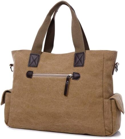 Messenger Bag for Men Vintage Resistant Canvas Laptop Briefcase Shoulder for Women in Kuwait