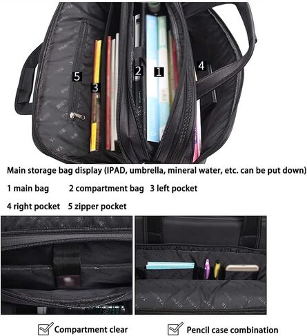 Business Men's Briefcase Women Handbags Laptop Bags 16 17 19 Inch Oxford Crossbody Travel Bag(16inch) in Kuwait