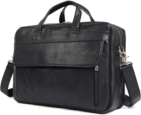 Men Briefcase Business Shoulder Bag Messenger Bags Computer Laptop Handbag Men's Travel,17 in in Kuwait