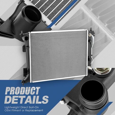 Auto Dynasty Radiator Compatible with 2013-2017 Veloster 1.6L Turbo AT, DPI 13415 Factory Style 1-Row Cooling Radiator, Aluminum Core in Saudi Arabia