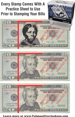 Harriet Tubman Self-Inking Stamp for $20 Bill in Saudi Arabia