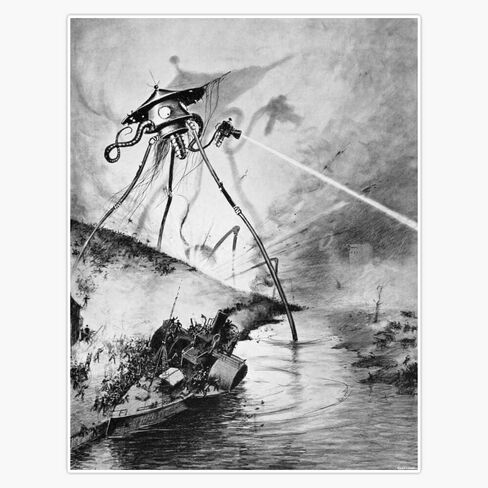 ملصق لاصق للنافذة من الفينيل مطبوع عليه The War Of The Worlds مقاس 5 بوصات in Saudi Arabia