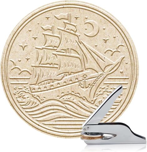 ANATTASOUL Book Embosser Personalized Howling Wolf Pattern Book Stamp, Durable Library Stamp with Handle Set for Books, Library, Envelopes, Documents, Invitation in Saudi Arabia