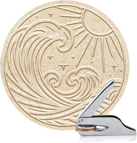 ANATTASOUL Book Embosser Personalized Howling Wolf Pattern Book Stamp, Durable Library Stamp with Handle Set for Books, Library, Envelopes, Documents, Invitation in Saudi Arabia