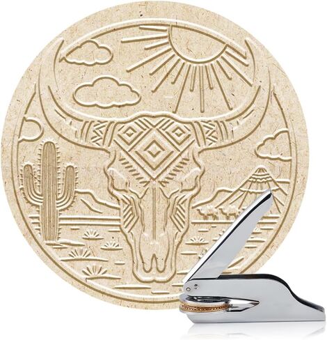 ANATTASOUL Book Embosser Personalized Howling Wolf Pattern Book Stamp, Durable Library Stamp with Handle Set for Books, Library, Envelopes, Documents, Invitation in Saudi Arabia
