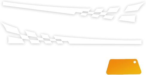 2PCS 78" Car Body Door Side Waistline Sticker Decals, Sports Racing Stripe Decals, Waterproof Vinyl Stripe Sticker Decoration for Car SUV Truck (Black) in Saudi Arabia
