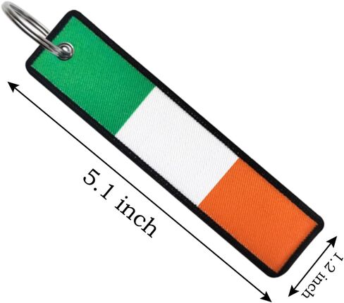 JAVD Ireland Flag Keychain Tag with Key Ring- Keys, Cars, Motorcycles, Backpacks, Luggage and Gifts - EDC (3 Pack) in Saudi Arabia