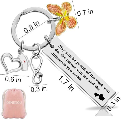 OEHEDOU Nurse Gifts For Women Nurses Accessories For Work Nurse Keychain Nurse Practitioner Gift For Women Nursing Graduation Gift Nurse Valentines Gifts Pediatric Nurse Accessories in Saudi Arabia