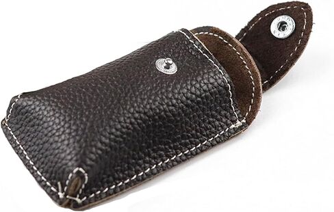 Car Key Pouch, Genuine Leather Car Key Fob Key Ring, Belt Loop - Brown in Kuwait