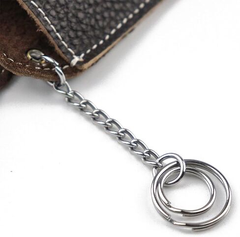 Car Key Pouch, Genuine Leather Car Key Fob Key Ring, Belt Loop - Brown in Kuwait