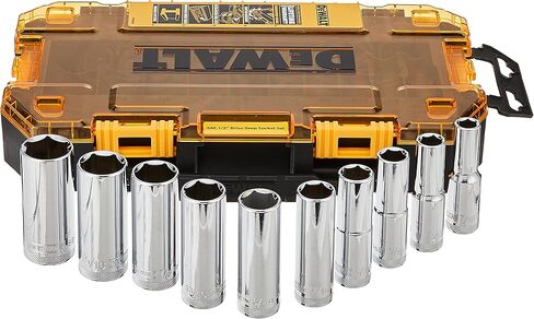 DEWALT DWMT73814 SAE Drive Deep Socket Set (10 Piece), 1/2" in Kuwait