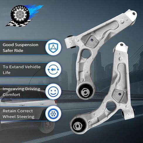 أذرع التحكم POWERGEAR، طقم توجيه التعليق، ذراع التحكم السفلي الأمامي مع وصلة كروية متوافقة مع 2014-2018 Jeep Cherokee in Saudi Arabia