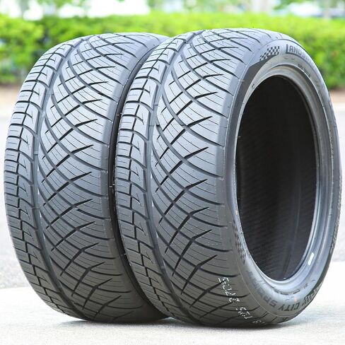مجموعة من 2 (اثنين) Landspider City Sport Truck/SUV إطارات شعاعية عالية الأداء لجميع المواسم - 255/50R18 255/50/18 255/50-18 106V نطاق تحميل XL 4-Ply BSW جدار جانبي أسود UTQG 240AA in Saudi Arabia