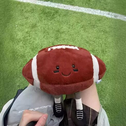 8" American Football Stuffed Toy, Cute Rugby Plush Soft American Football Plushies Pillow Gifts for Kids Girlfriend Birthday Christmas Mother's Day in Kuwait
