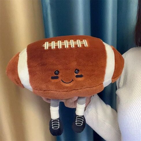 8" American Football Stuffed Toy, Cute Rugby Plush Soft American Football Plushies Pillow Gifts for Kids Girlfriend Birthday Christmas Mother's Day in Kuwait