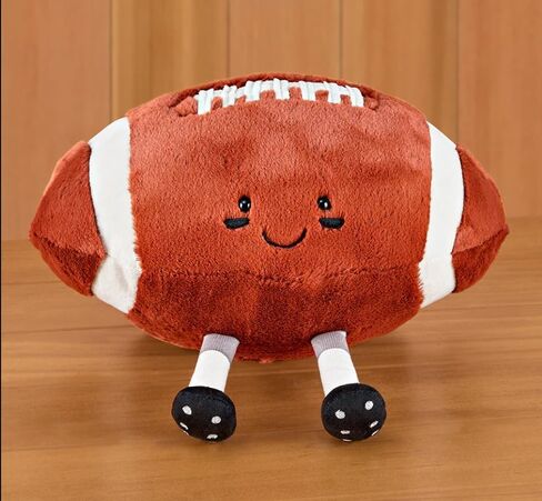 8" American Football Stuffed Toy, Cute Rugby Plush Soft American Football Plushies Pillow Gifts for Kids Girlfriend Birthday Christmas Mother's Day in Kuwait