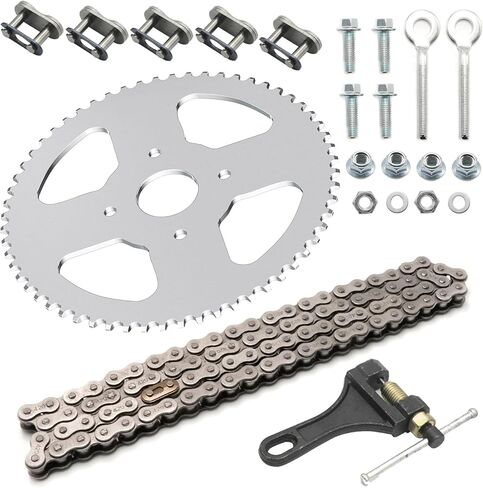 Mini Bike Chain Sprocket Kit 60T Rear Sprocket 90 Link 420 Chain, Replacement for Baja Motorsports MB165 MB200 196cc 200cc 6.5HP, Replacement for Coleman BT200X CT200U-EX CT200U 60 Tooth in Saudi Arabia