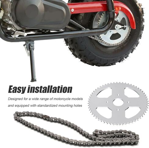 Mini Bike Chain Sprocket Kit 60T Rear Sprocket 90 Link 420 Chain, Replacement for Baja Motorsports MB165 MB200 196cc 200cc 6.5HP, Replacement for Coleman BT200X CT200U-EX CT200U 60 Tooth in Saudi Arabia
