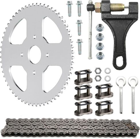 Mini Bike Chain Sprocket Kit 60T Rear Sprocket 90 Link 420 Chain, Replacement for Baja Motorsports MB165 MB200 196cc 200cc 6.5HP, Replacement for Coleman BT200X CT200U-EX CT200U 60 Tooth in Saudi Arabia