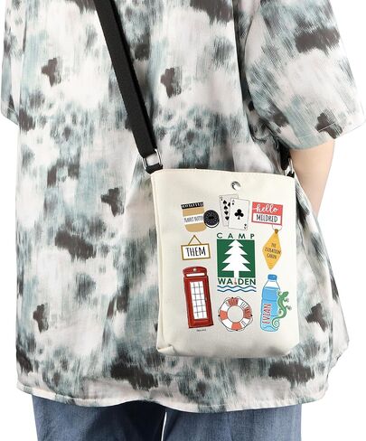 WCGXKO Classic Movie Inspired Camp Parent Trap 90s Nostalgia Canvas Crossbody Bag in Saudi Arabia