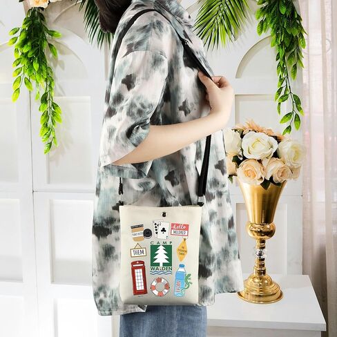WCGXKO Classic Movie Inspired Camp Parent Trap 90s Nostalgia Canvas Crossbody Bag in Saudi Arabia