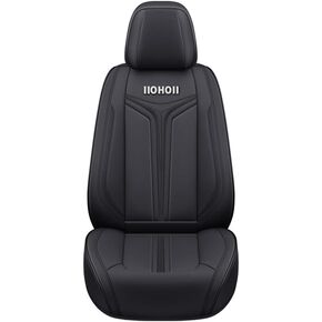 PU Leather Car Seat Covers Set, Universal Front 2 or Full 5 Seat Covers, Waterproof Automotive Seat Protectors with Easy Installation for Most Cars, Trucks, SUVs (Black, Front Pair) in Saudi Arabia