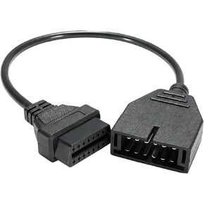 OBD1 Scanner Connector, Scanner Cable Code Reader, OBD1 Compatible with GM 12 Pin to OBD2 16 Pins Socket Scan Diagnostic Extension Tool, Cable Connector Adapter Replacement in Kuwait