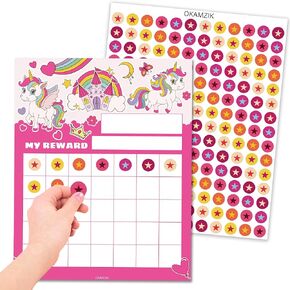 مخطط ملصقات النجوم لسلوك الأطفال - 25 حوافز مخطط مكافآت ملصق للأطفال الصغار، مخطط سلوك للأطفال في المنزل والفصل الدراسي، حافز يونيكورن للفصل الدراسي الذي يجب اقتناؤه in Kuwait
