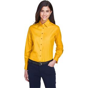Ladies' Easy Blend™ Long-Sleeve Twill Shirt with Stain-Release M SUNRAY YELLOW in Kuwait