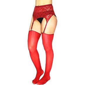 Mona's Choice Mens Sissy Garter Belt & Oil Shine Garter Stockings Set in Kuwait