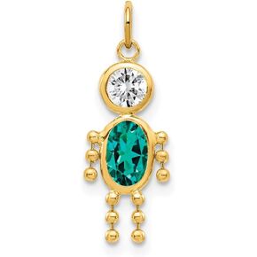 Saris and Things 10K Yellow Gold December Boy Birthstone Charm in Kuwait