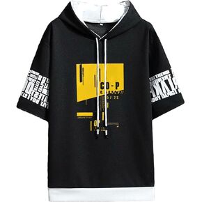 تي شيرت رجالي من Techwear Y2K Cyberpunk ملابس الشارع الشهير تي شيرت كوري عتيق بأكمام قصيرة قميص هيب هوب ملابس in Kuwait