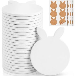 Ceramic Tiles for Crafts, GOH DODD 60 Pack Unglazed Blank Coasters White Tiles with 60 Cork Backing Pads for Alcohol Ink, Painting, Acrylic Pouring, DIY, Art Projects, Decorating, Round, 4 Inch in Kuwait