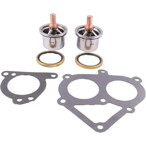 Thermostat 248-5513 + Gasket 139-3550 4N-1156 + Seal 3S9643 compatible with Caterpillar CAT Engine C-15 C15 in Kuwait
