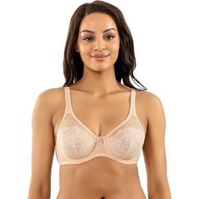 PARFAIT Luxlacy P6000 حمالة صدر جميلة من الدانتيل والشبكة بتغطية كاملة غير مبطنة وغير مبطنة in Kuwait