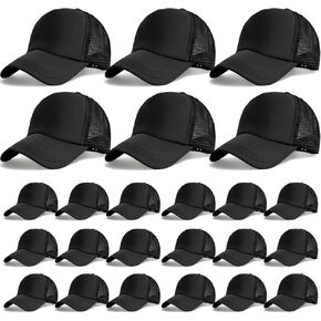 24 Pcs Trucker Hats Bulk Beach Hats for Men Mesh Back Ball Cap Rugged Classic Baseball Trucker Cap for Men and Women in Kuwait