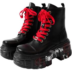 أحذية رياضية كاجوال للجنسين ذات نعل سميك على الكاحل ومقدمة مستديرة الكتابة على الجدران، أحذية نسائية أنيقة وعصرية على طراز الشارع in Kuwait