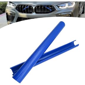 2 PCS Car Front Grill Insert Trims, Stylish V Bar Brace Decorative Stripe, Self-adhesive Snap-on Installation Grille Trim, Compatible with BMW 34567 Series X12345 (Red) in Kuwait